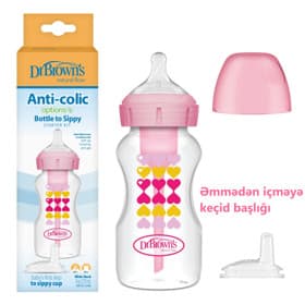 Köp və sancı əleyhinə Polipropilen 270ml səviyyə 3(6-9ay)başlıqlı butulka